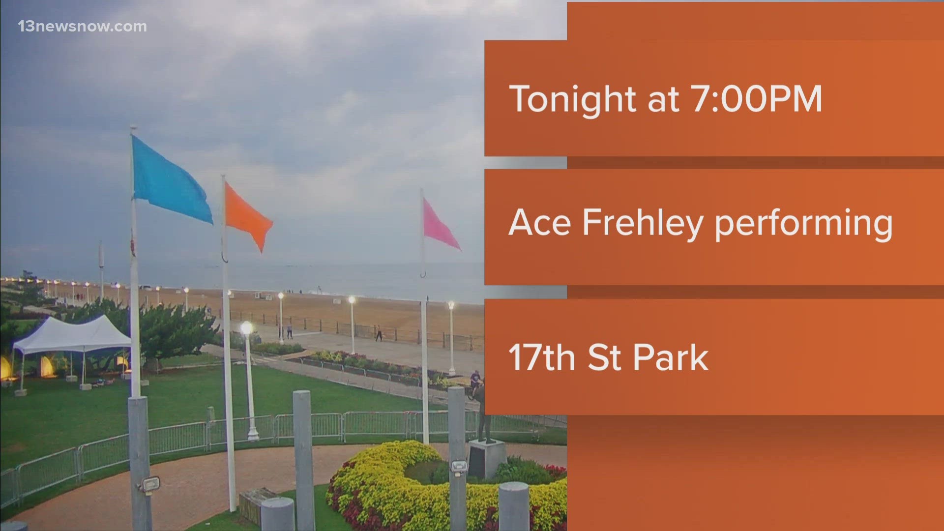 Wednesday night, Former Kiss Member Ace Frehley is performing for free as part of the oceanfront concert series. The concert is at 7 pm.