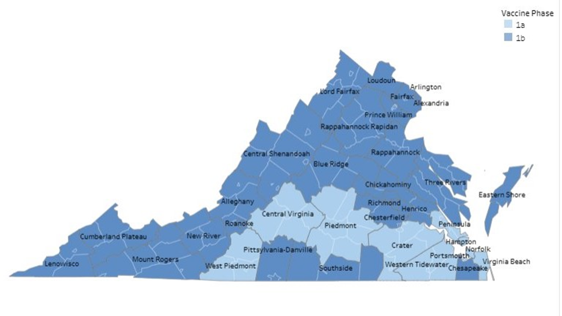 Vdh Say Chesapeake In Phase 1b Of Vaccine Distribution But Health Officials Say Not Fully 13newsnow Com