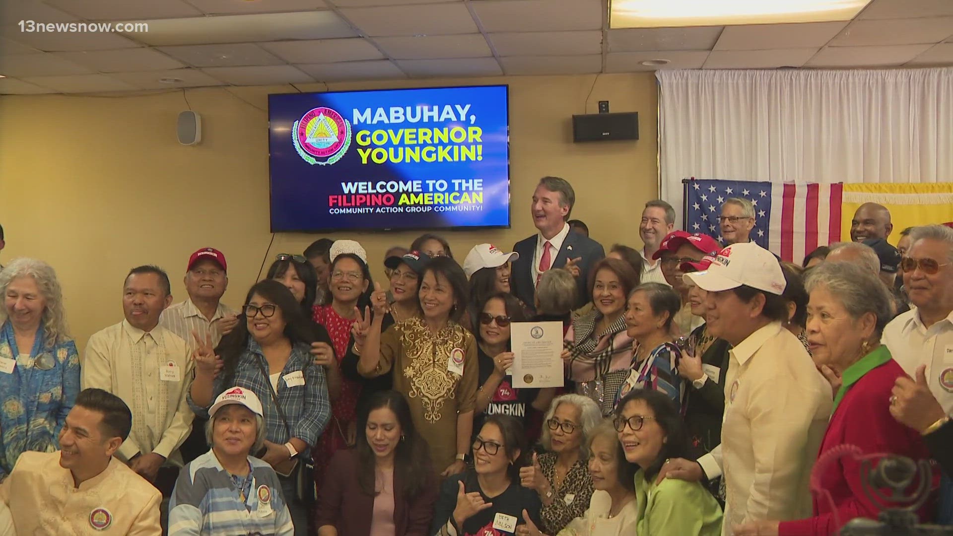 Governor Glenn Youngkin took the opportunity to celebrate Filipino culture in Norfolk to push key issues in this upcoming election.