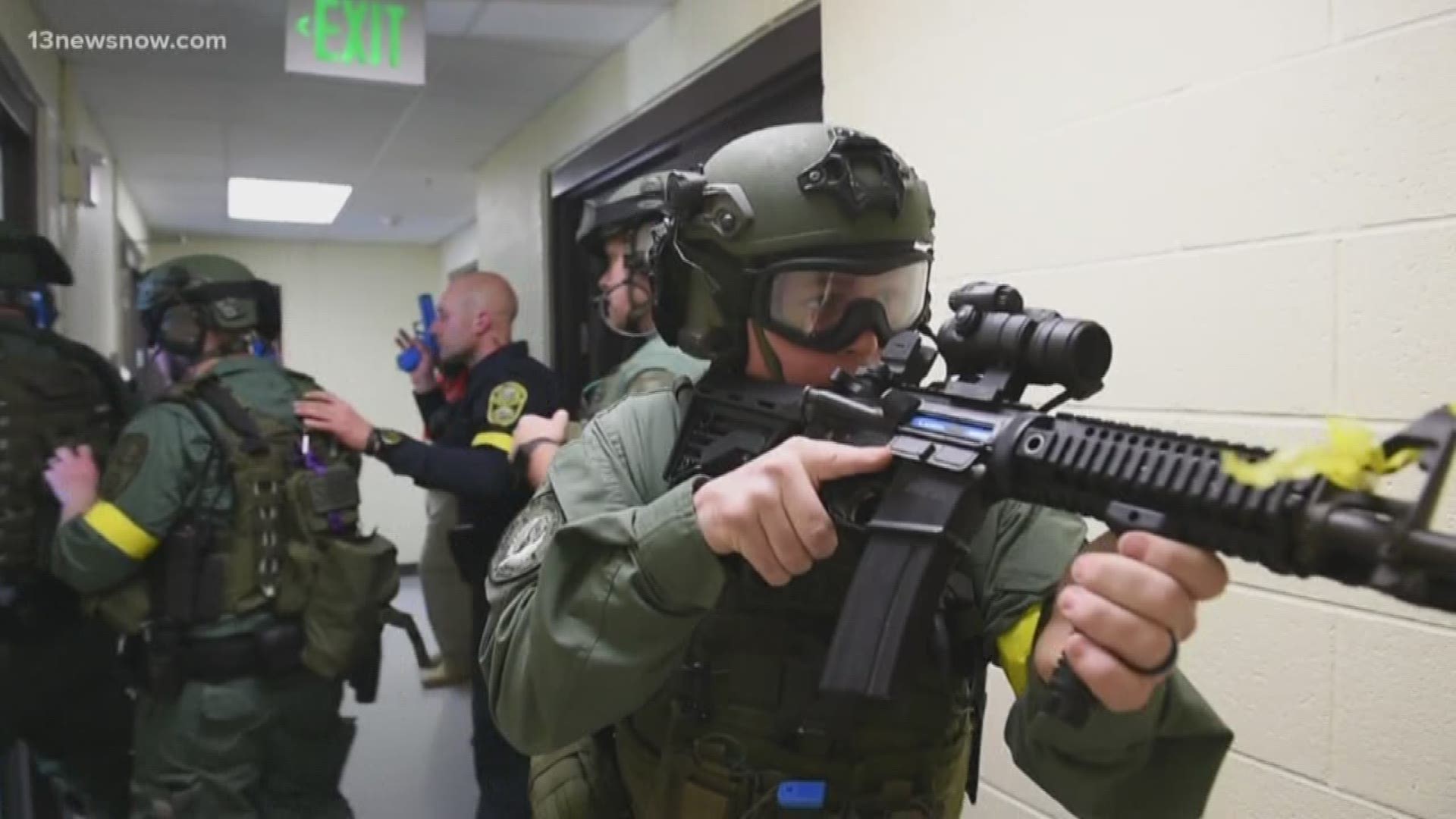 Citadel Shield-Solid Curtain focuses on force protection. That training may have paid off Friday at NAS Oceana when a gunman was subdued within five minutes.