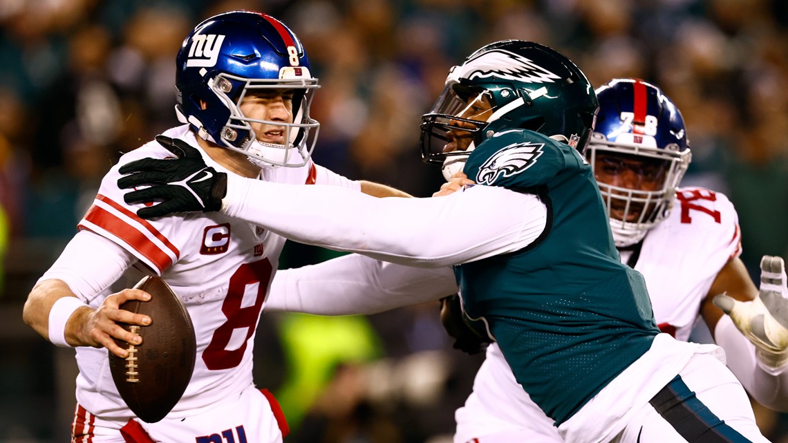 Hurts, Eagles pound Giants early, coast to NFC title game - WHYY