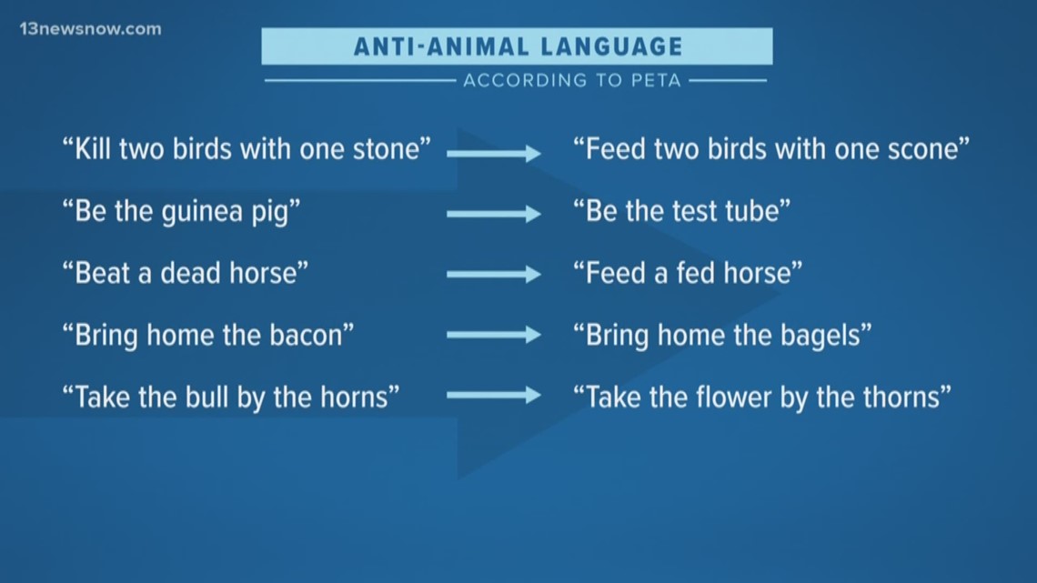 PETA pushes to change 'antianimal' phrases