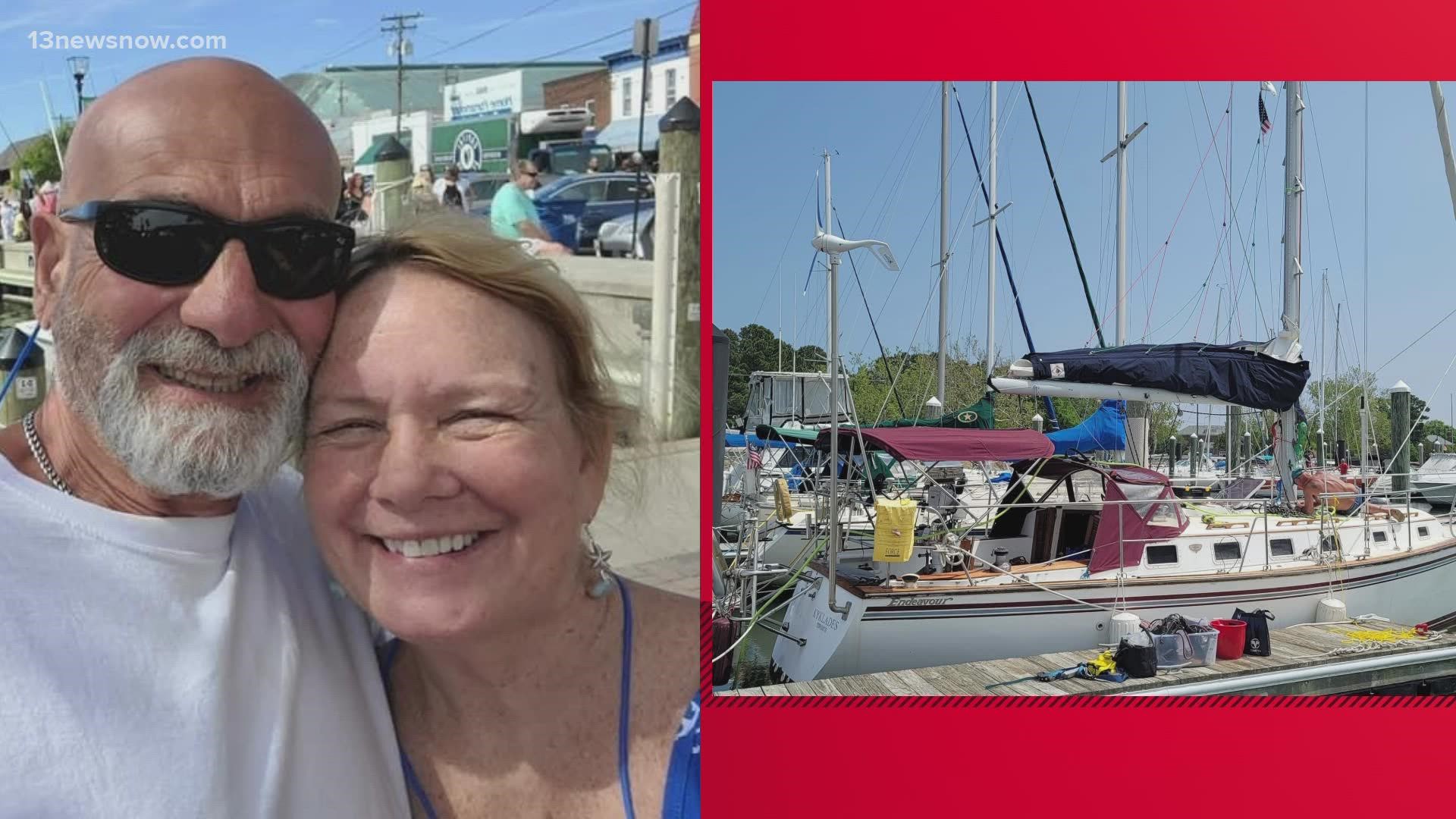 The Coast Guard says they've found Yanni Nikopoulos and Dale Jones about 30 miles off the coast of Virginia.