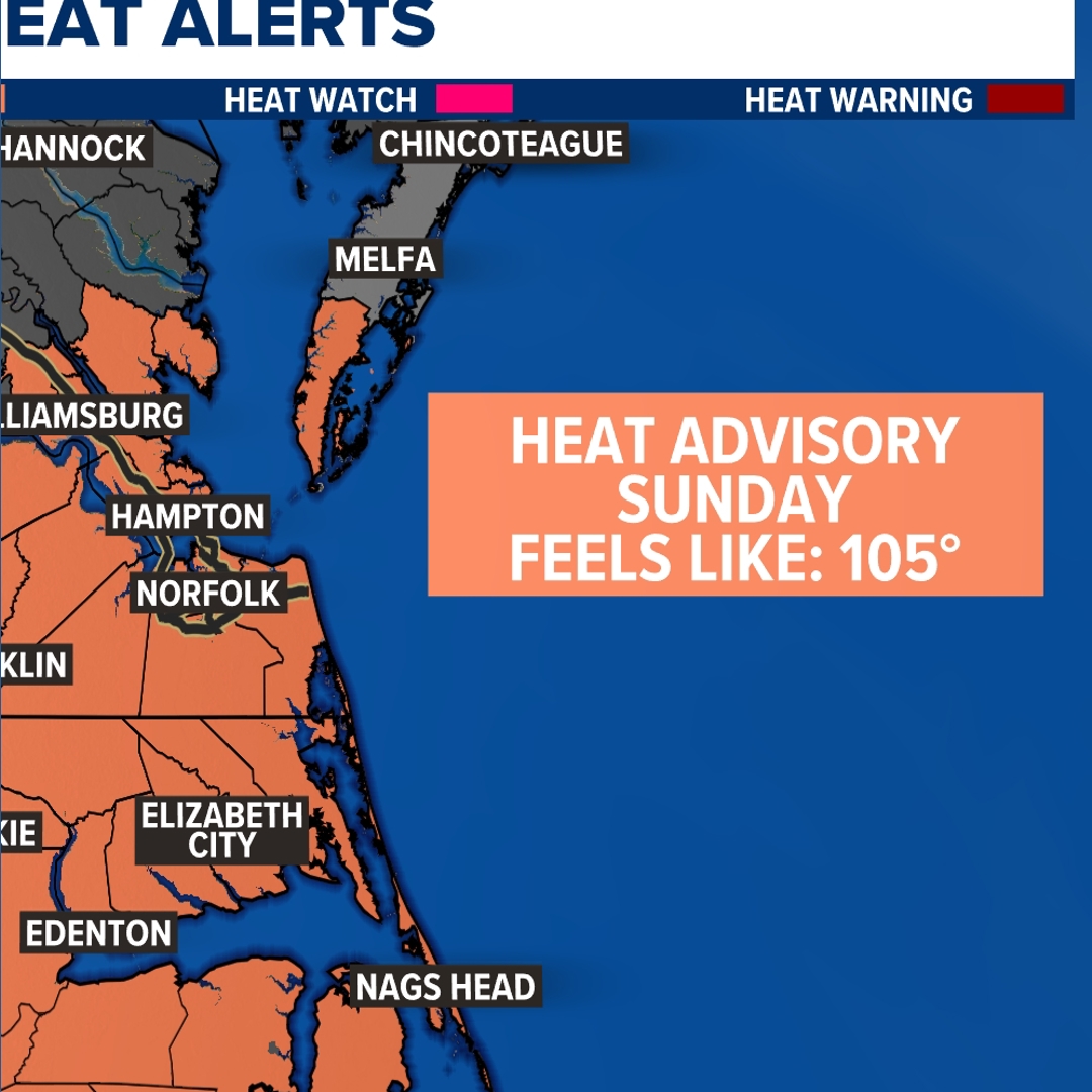 Heat advisory issued for parts of Virginia, North Carolina | 13newsnow.com