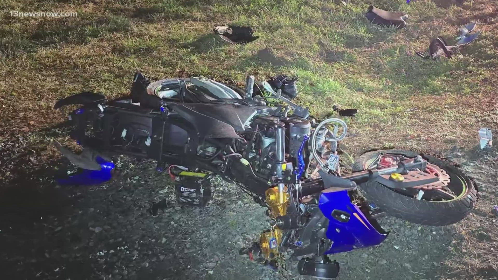A man died in a motorcycle crash in Northampton County on the Eastern Shore.