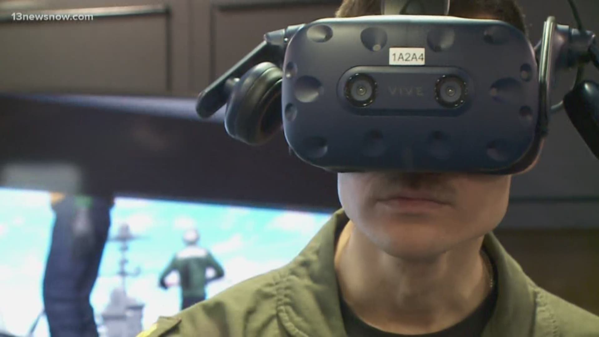 Virtual reality technology helps prepare Navy sailors for deployment. Mike Gooding was at Naval Station Norfolk to check out their new high tech learning center.