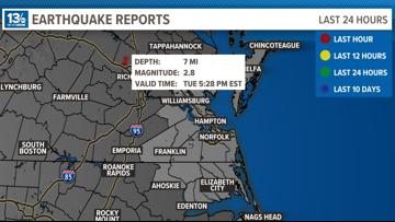 Did richmond va just have an earthquake