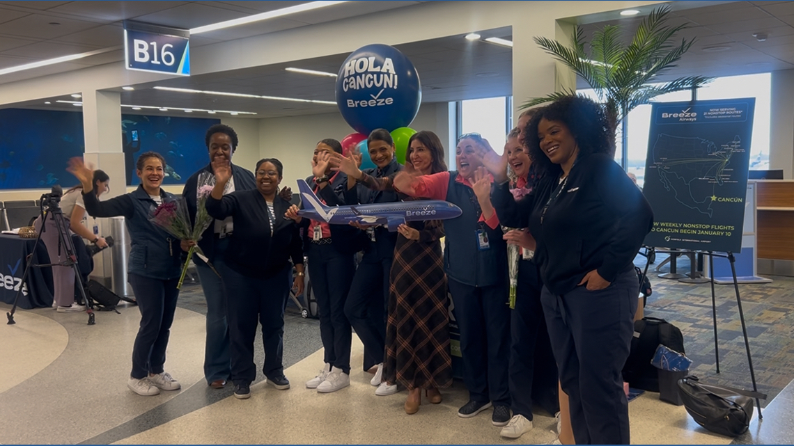 Norfolk International Airport launches first commercial international flight in 25 years with nonstop Cancun service