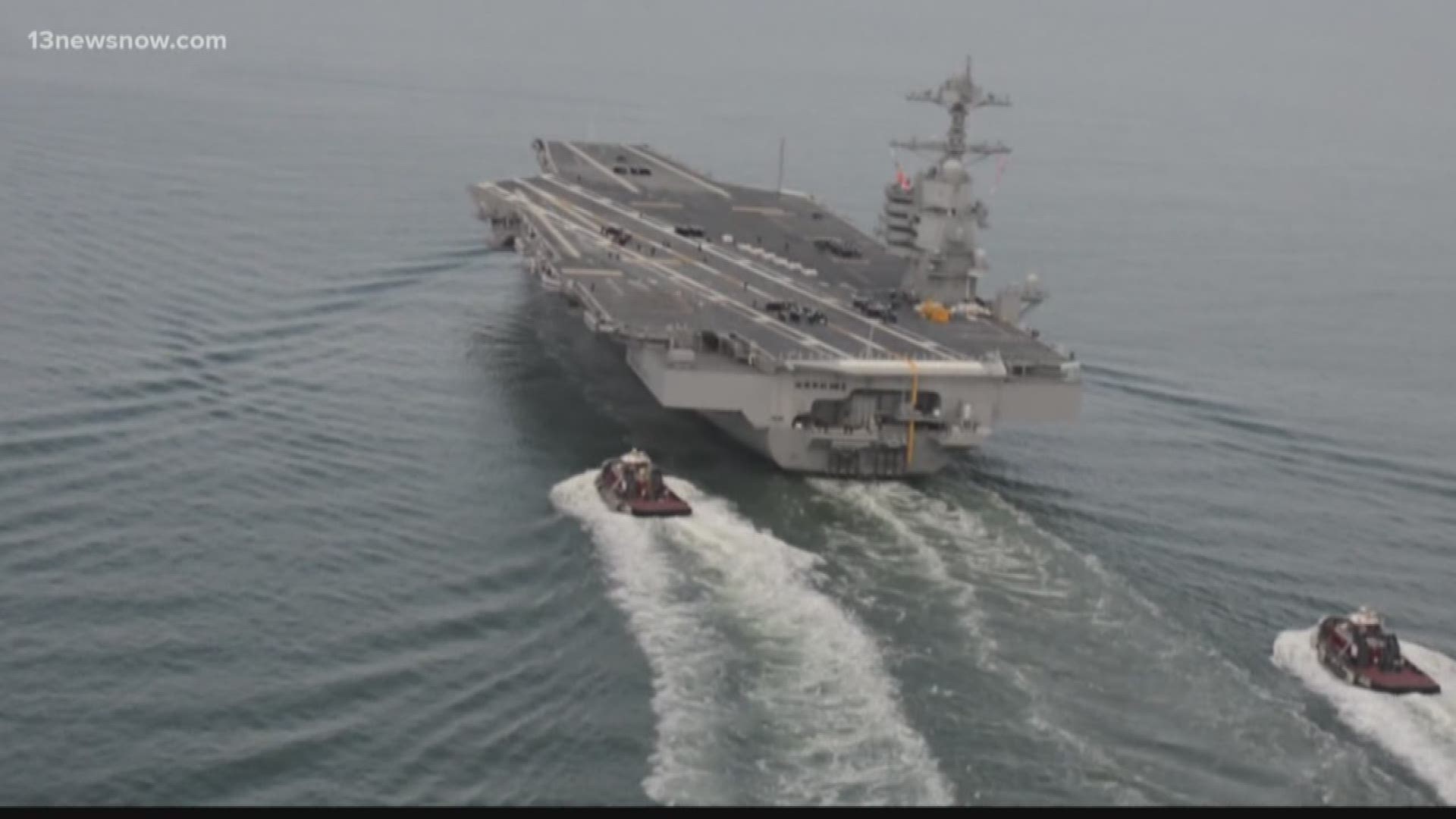 The Navy announced that it signed the contract for a two-carrier buy.