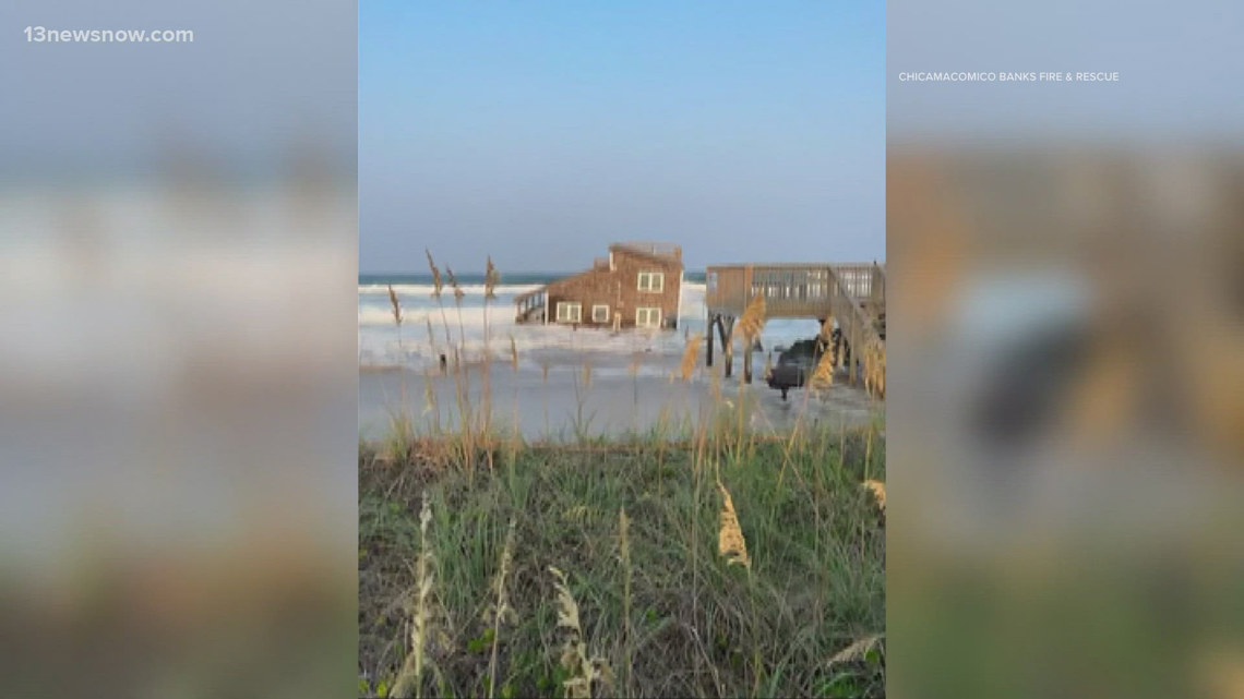 Another Home Collapses Into The Ocean On The Outer Banks | 13newsnow.com