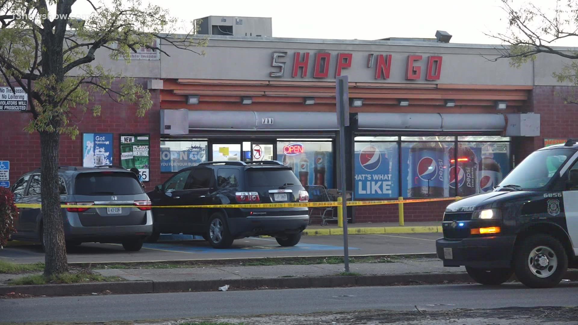 The Norfolk Police Department said the shooting happened at the Shop 'N Go on E. Virginia Beach Boulevard. Neither of the men had life-threatening injuries.