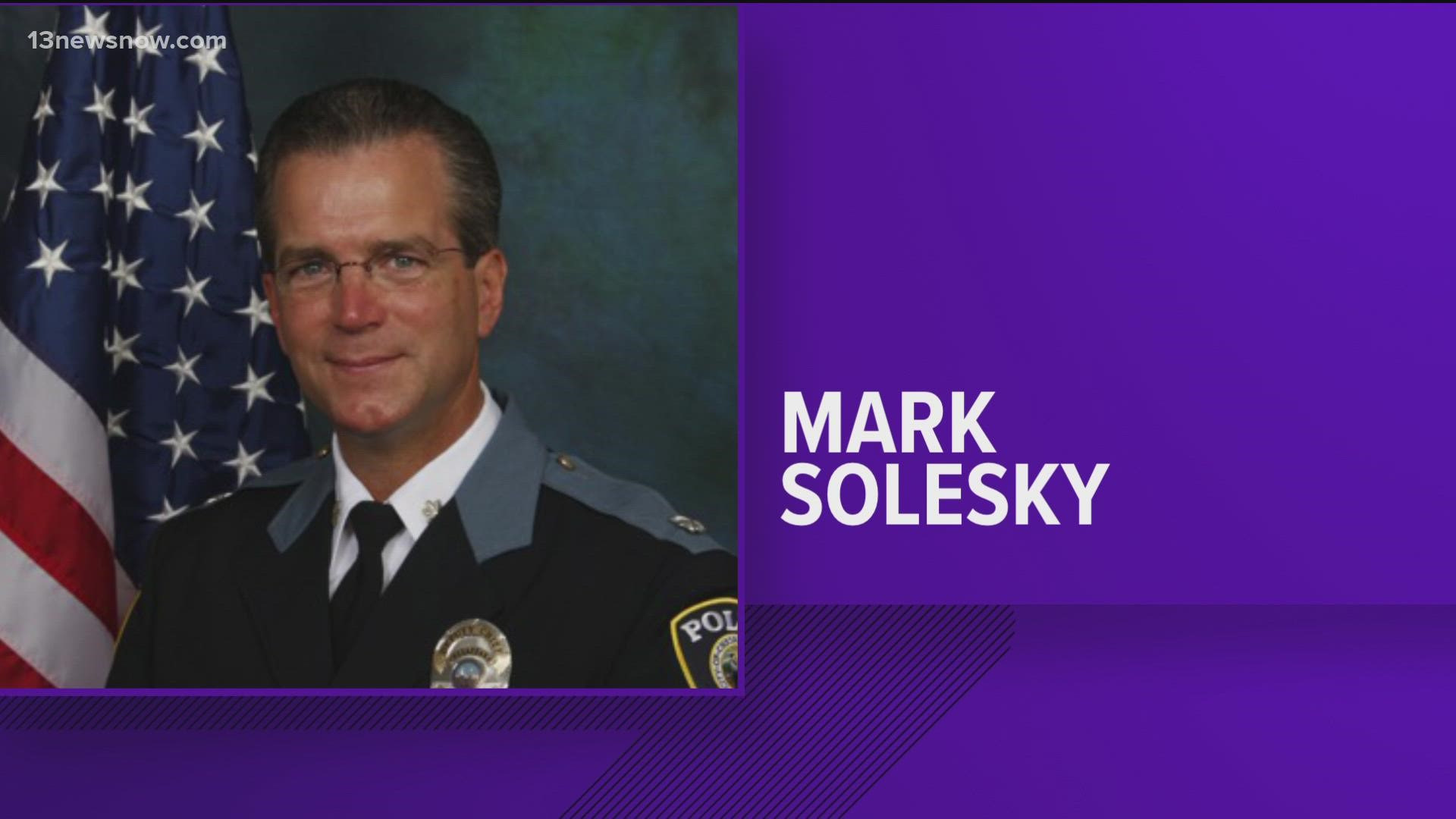 Solesky brings over 35 years of service to the city, having served as acting chief since Kelvin Wright's retirement and, before that, deputy police chief.