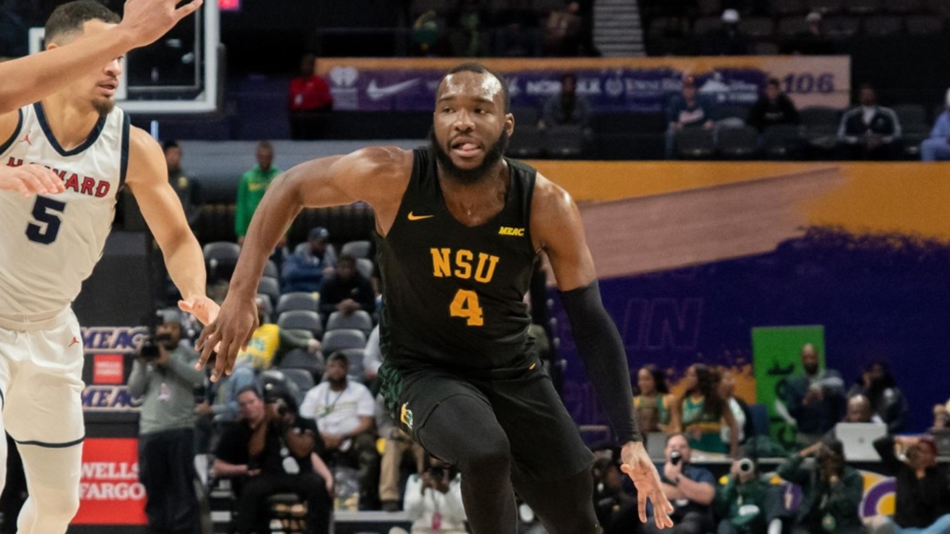 Norfolk State led 64-60 with less then 20 seconds remaining before the Bison hit a clutch three to put them within one, and two free throws to seal it.