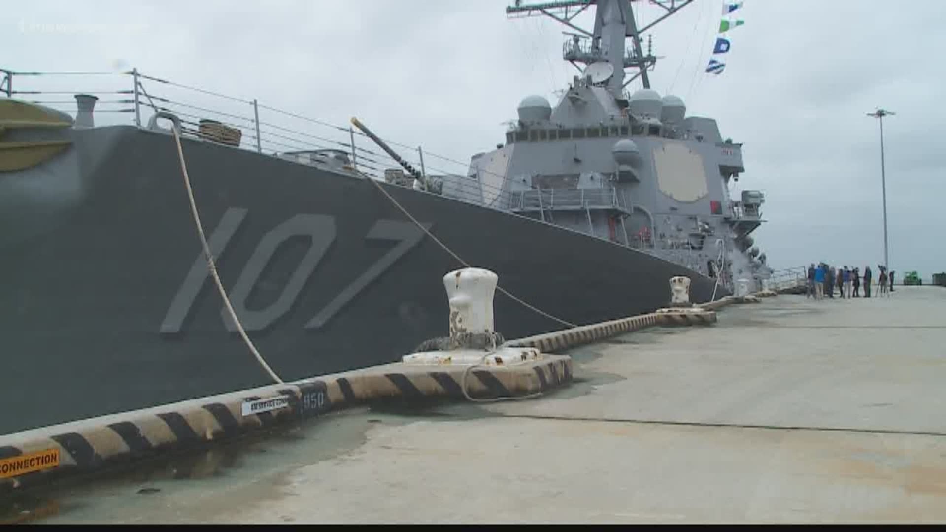 An electrical fire caused the USS Gravely to delay its deployment by four hours.