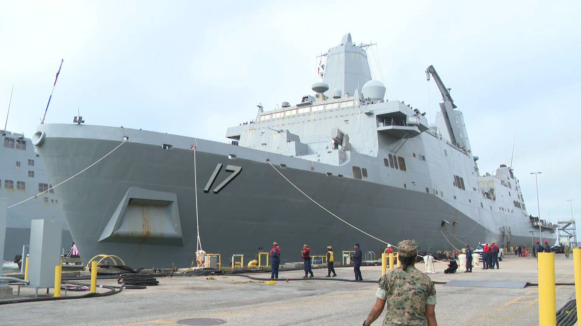 Video Title Examples USS San Antonio returns to Norfolk after deployment supporting military ...