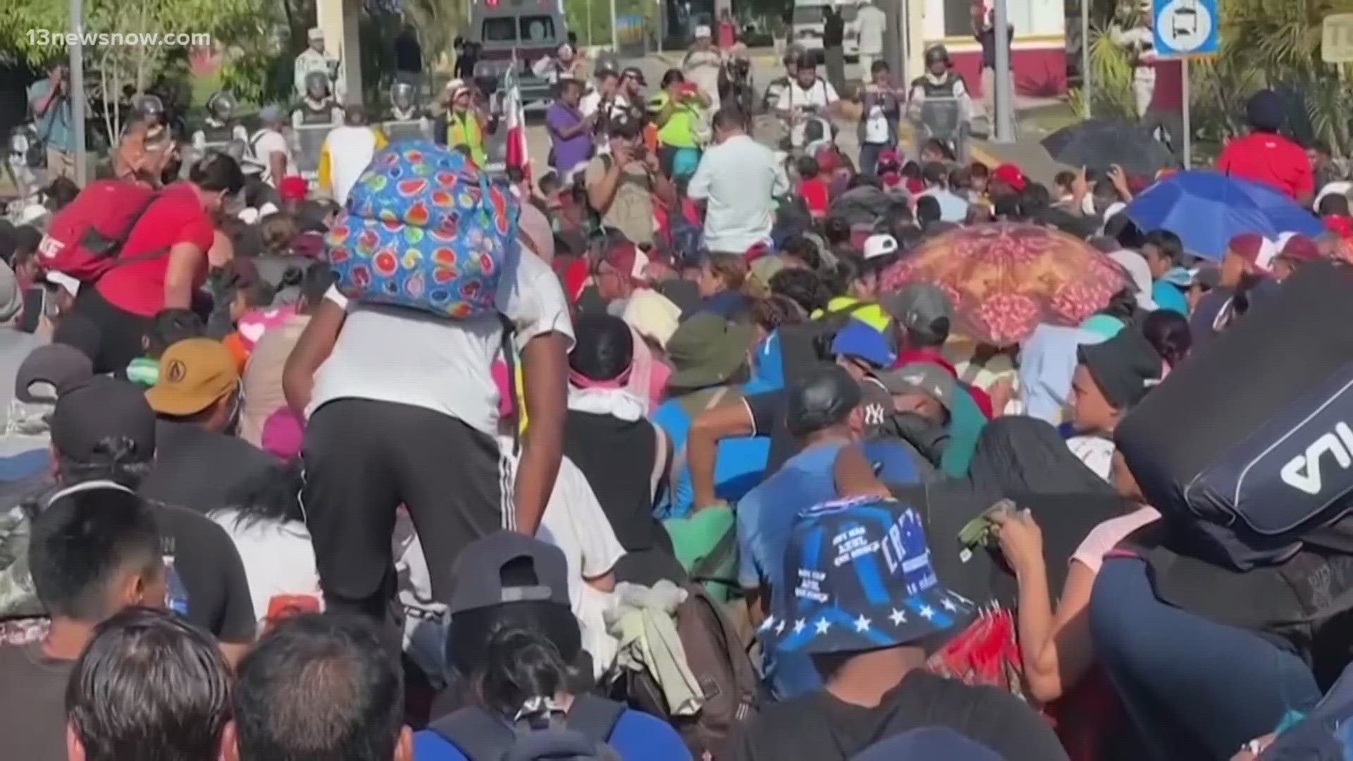 Pressure for action is growing as a caravan of thousands has been reported moving through Mexico toward the U.S. border.