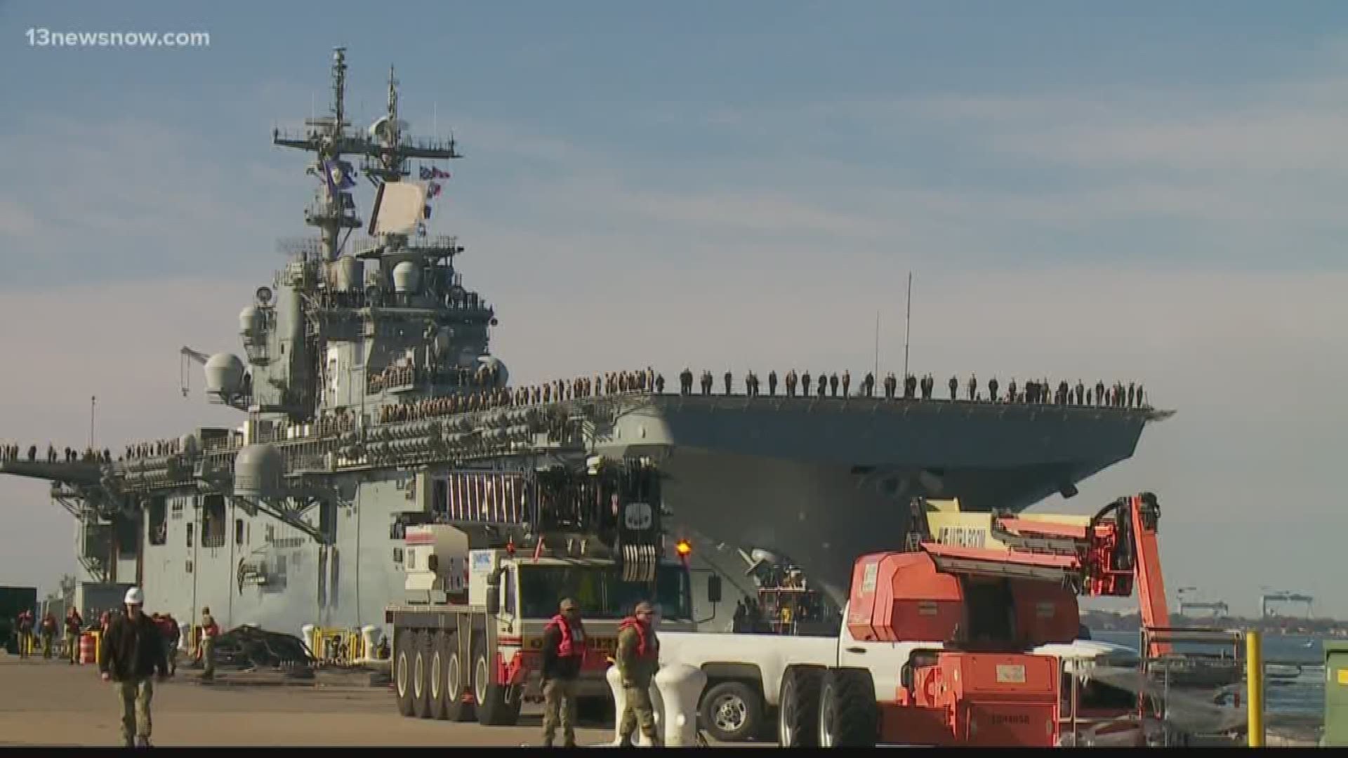 USS Kearsarge and USS Arlington deployed just eight days before Christmas.