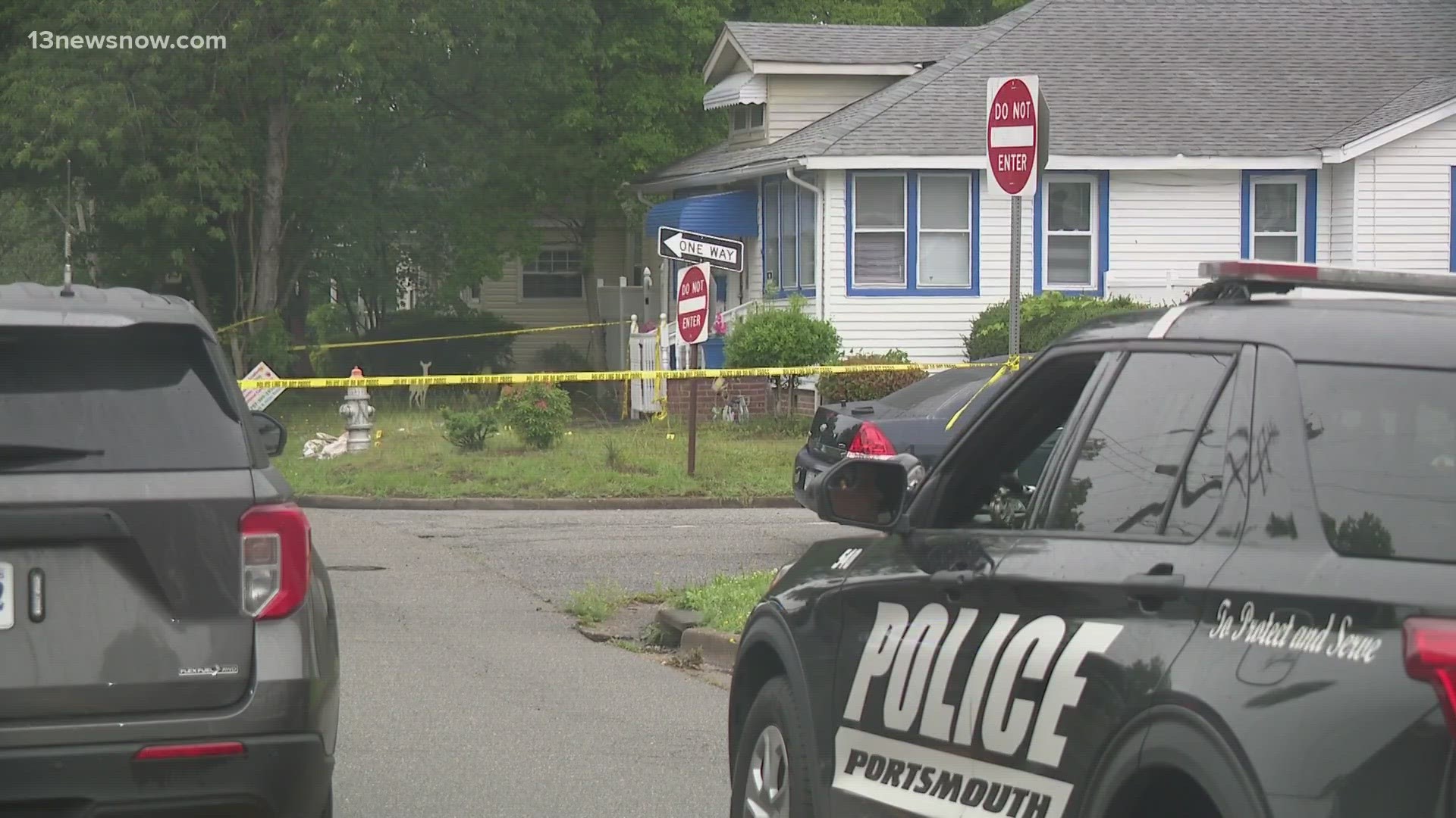 Portsmouth police said the victim's children were in the car at the time of the shooting.