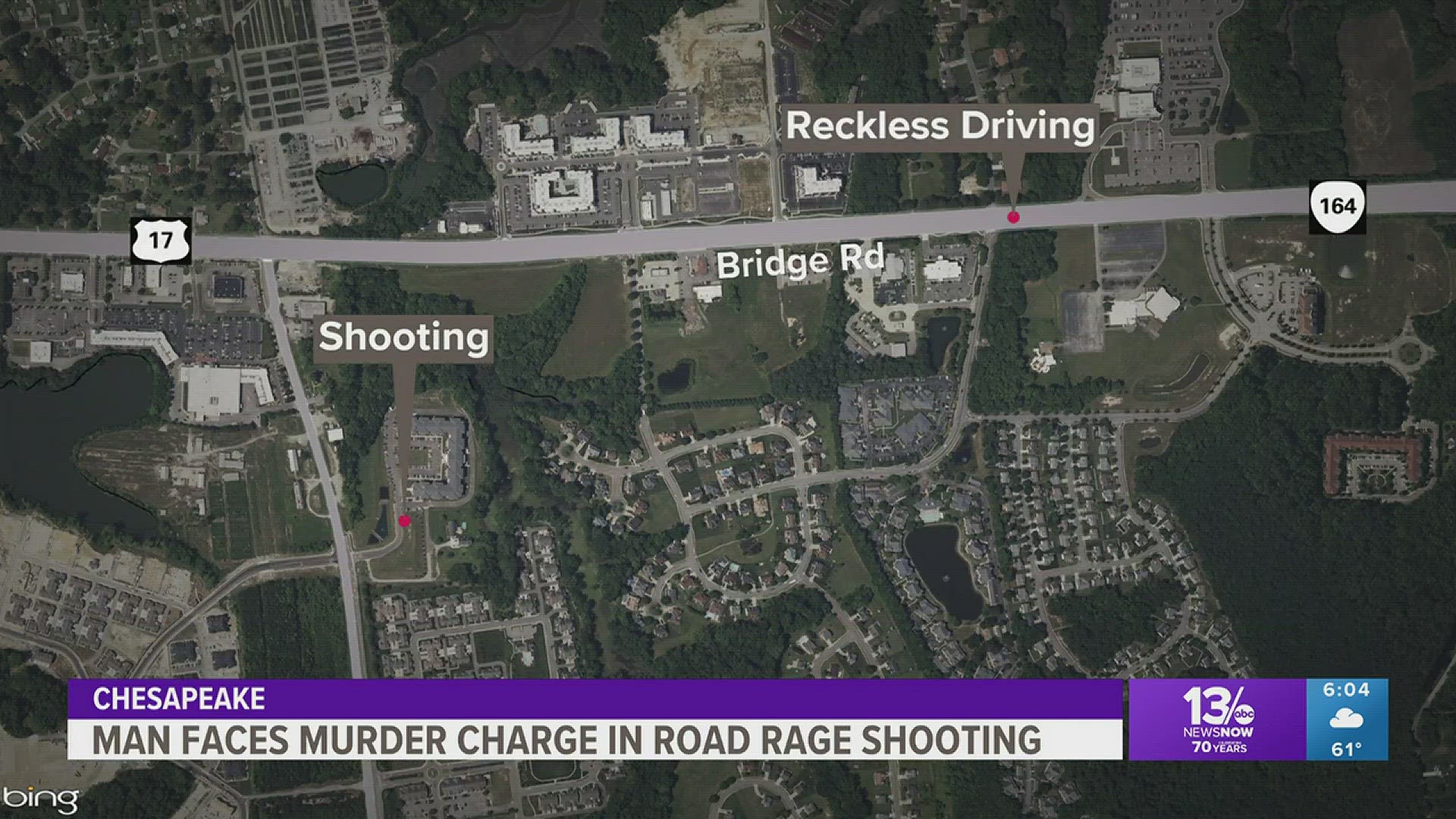 A man is in the hospital after a road rage shooting in Suffolk.