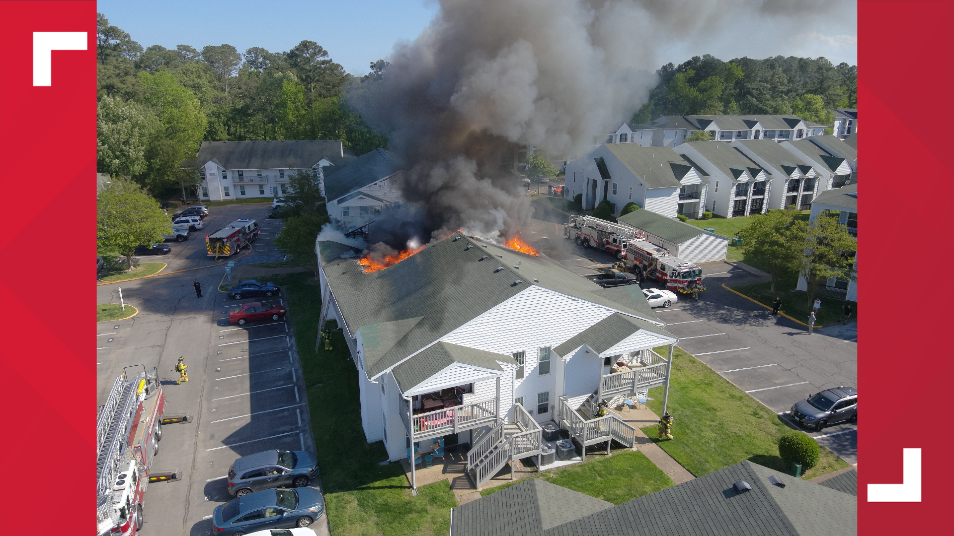13 displaced in large fire at Virginia Beach apartment complex ...