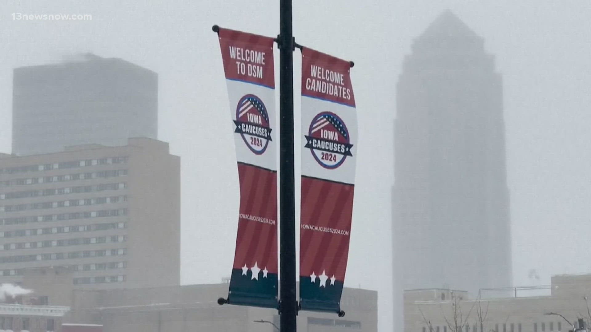 Sub-zero temperatures are hitting Iowa right before Monday's high-stakes caucuses.