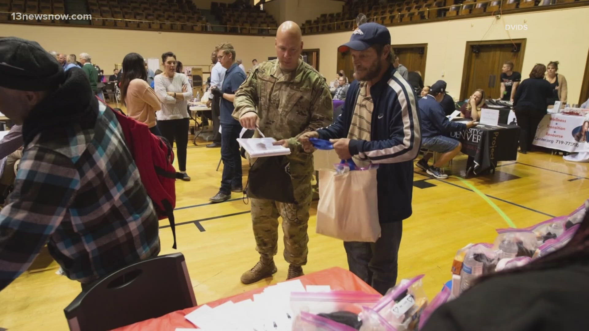 The Department of Veterans Affairs says it has surpassed its annual goal for housing tens of thousands of vets who are experiencing homelessness.