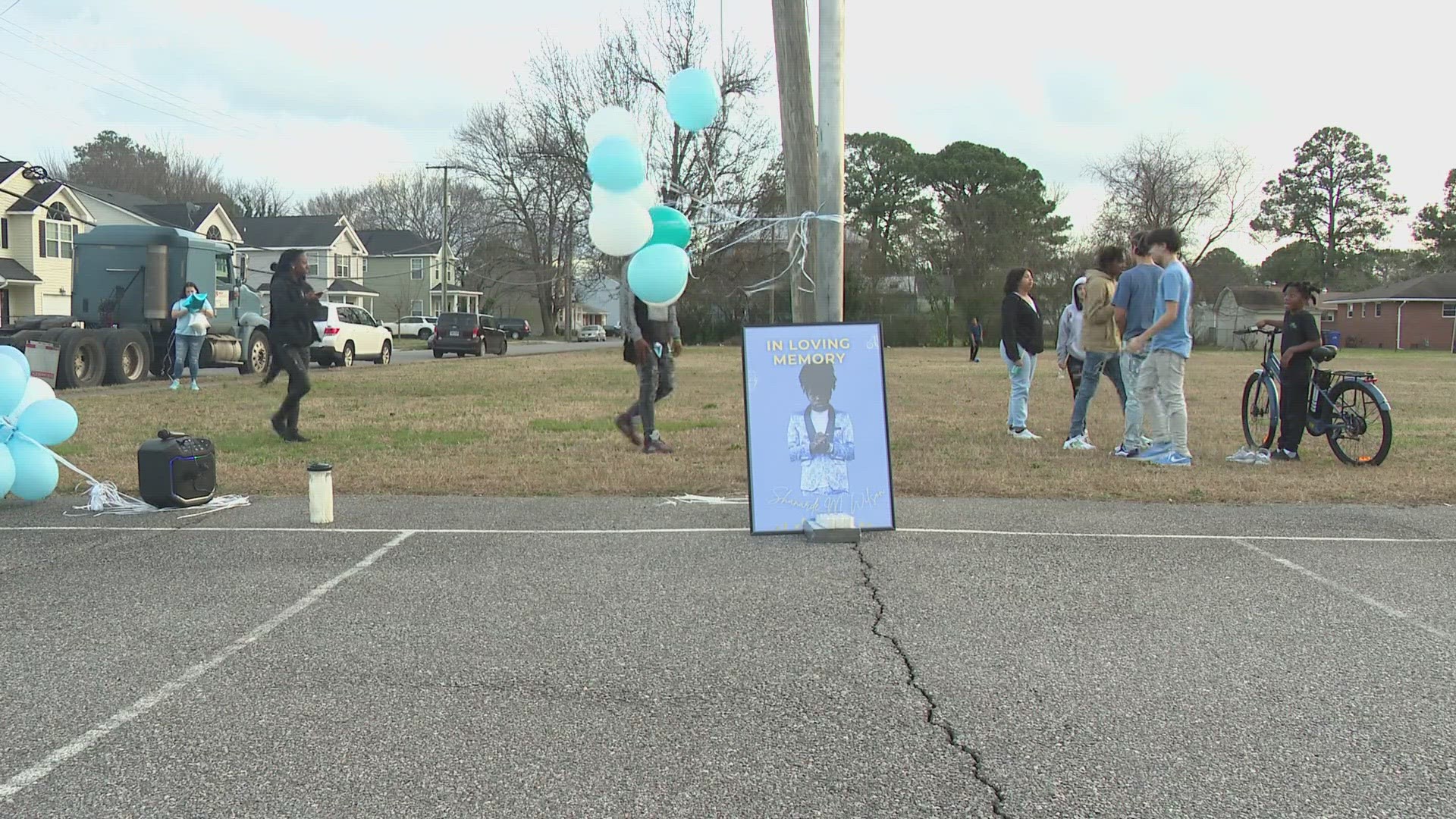 Portsmouth police say someone shot Shanarde Wilson on North Street in Old Towne last Saturday. On Friday, friends and family held a vigil in his honor.