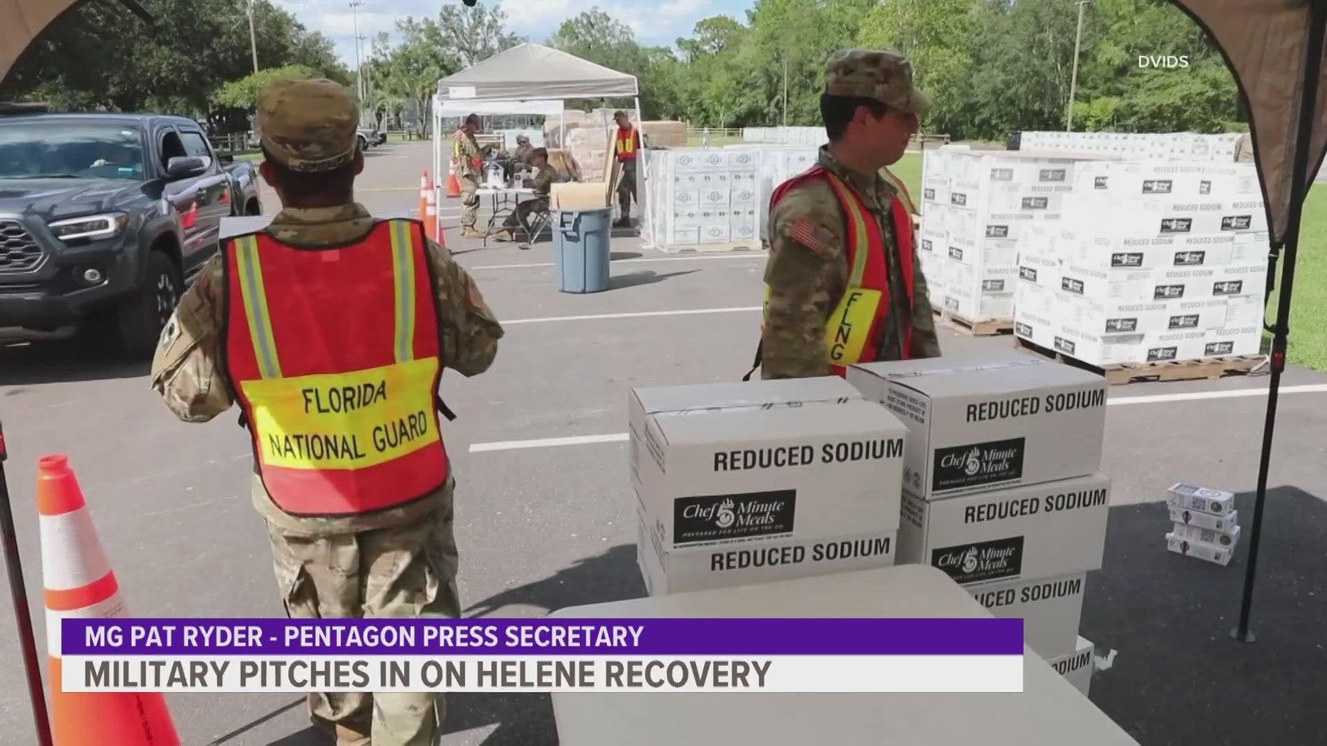 The Department of Defense sent thousands of soldiers to support the delivery of food, water and other critical aid to communities in six states impacted by Helene.