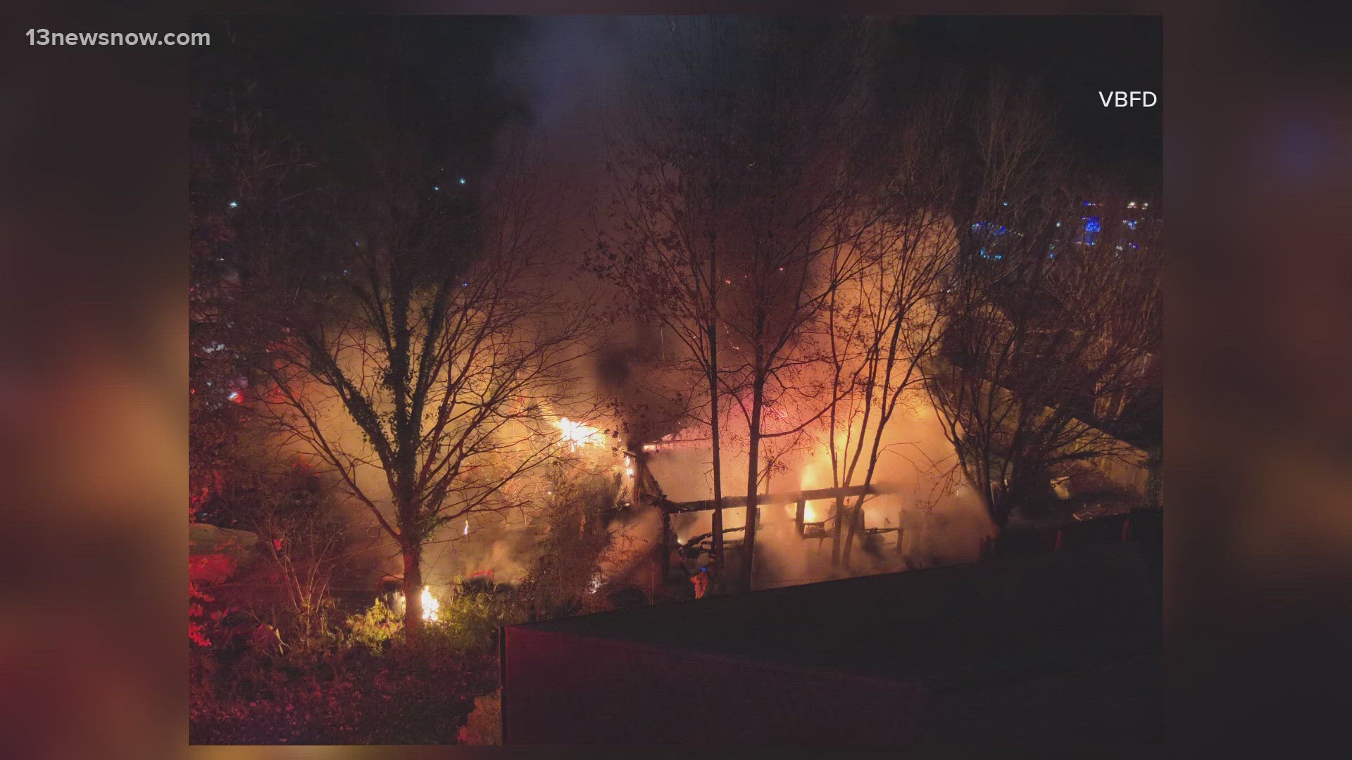 The home in the 500 block of Kirkwood Lane caught fire just after 7 p.m. on Thursday.