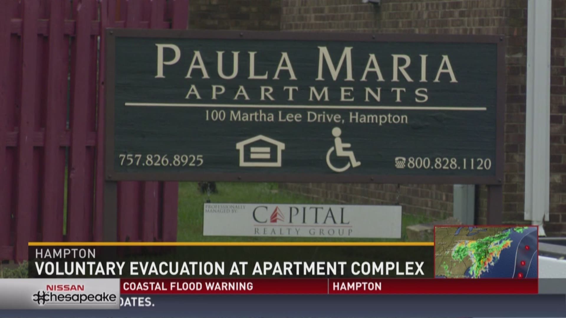 Heavy flooding led to voluntary evacuations.
