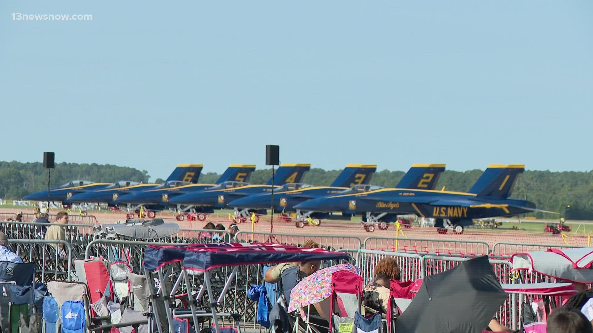 The U.S. Navy Blue Angels were the show's headlining act.
