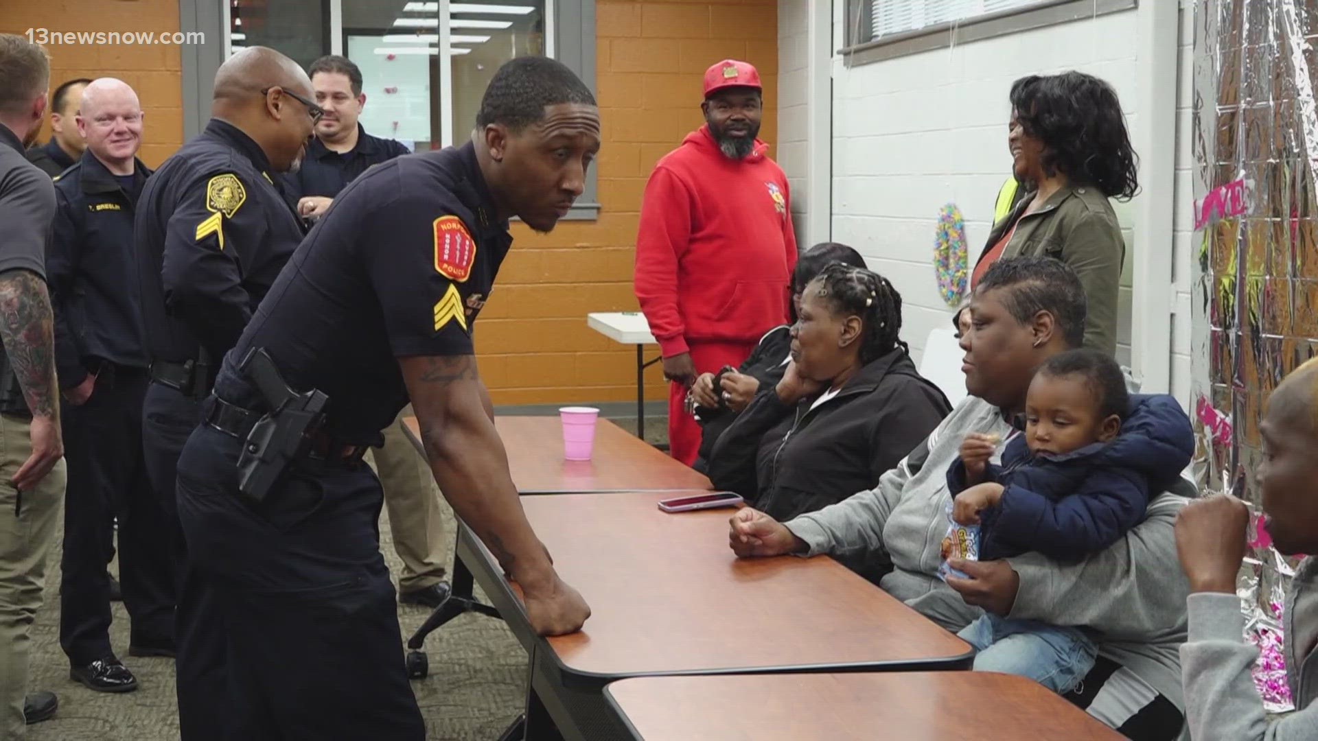 Tonight, people living in the City's Calvert Square neighborhood met with the city's police officers just hours after violence touched the neighborhood.