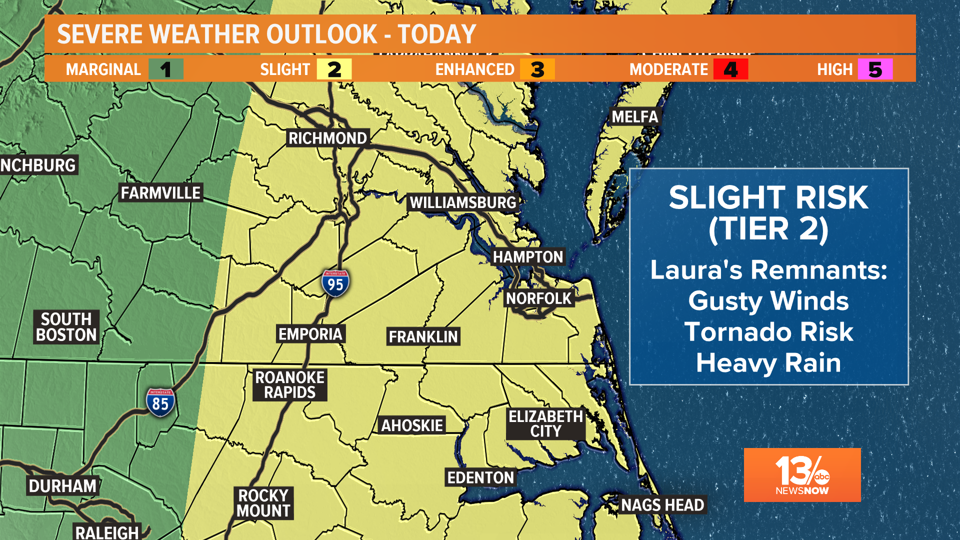 Today is a Storm Mode Alert Day with the arrival of Laura's remnants ...