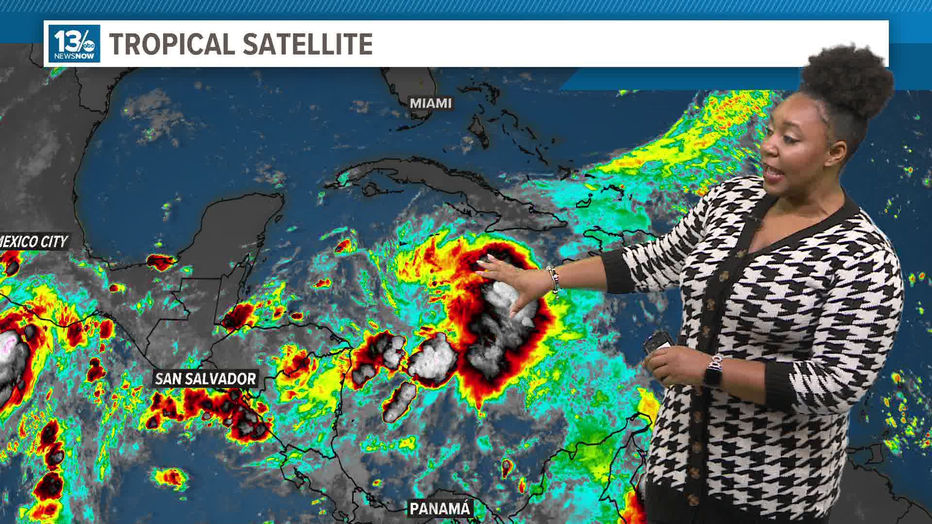 Potential Tropical Cyclone 9 Storm track and spaghetti models