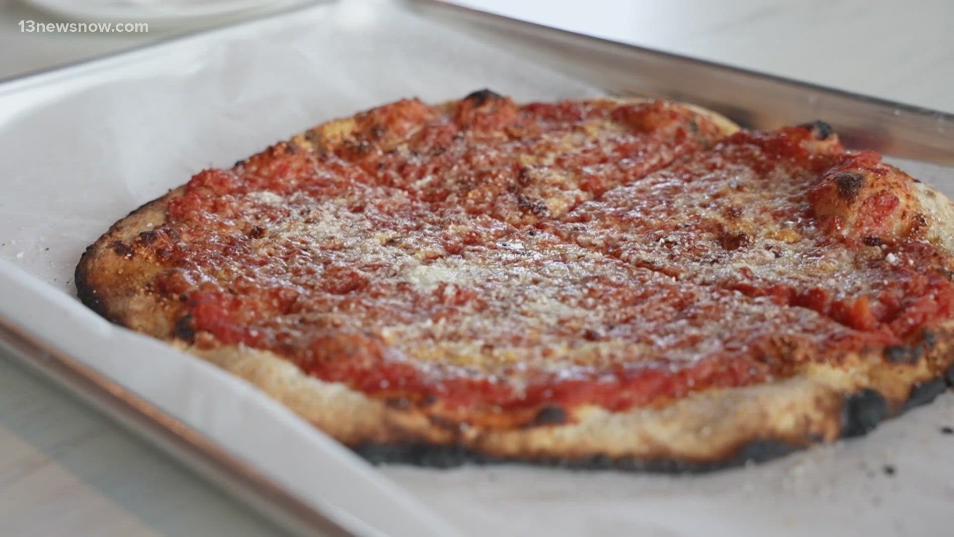 New Haven-style pizza is now served in Norfolk at District Apizza. The crust is really where you can tell the difference.