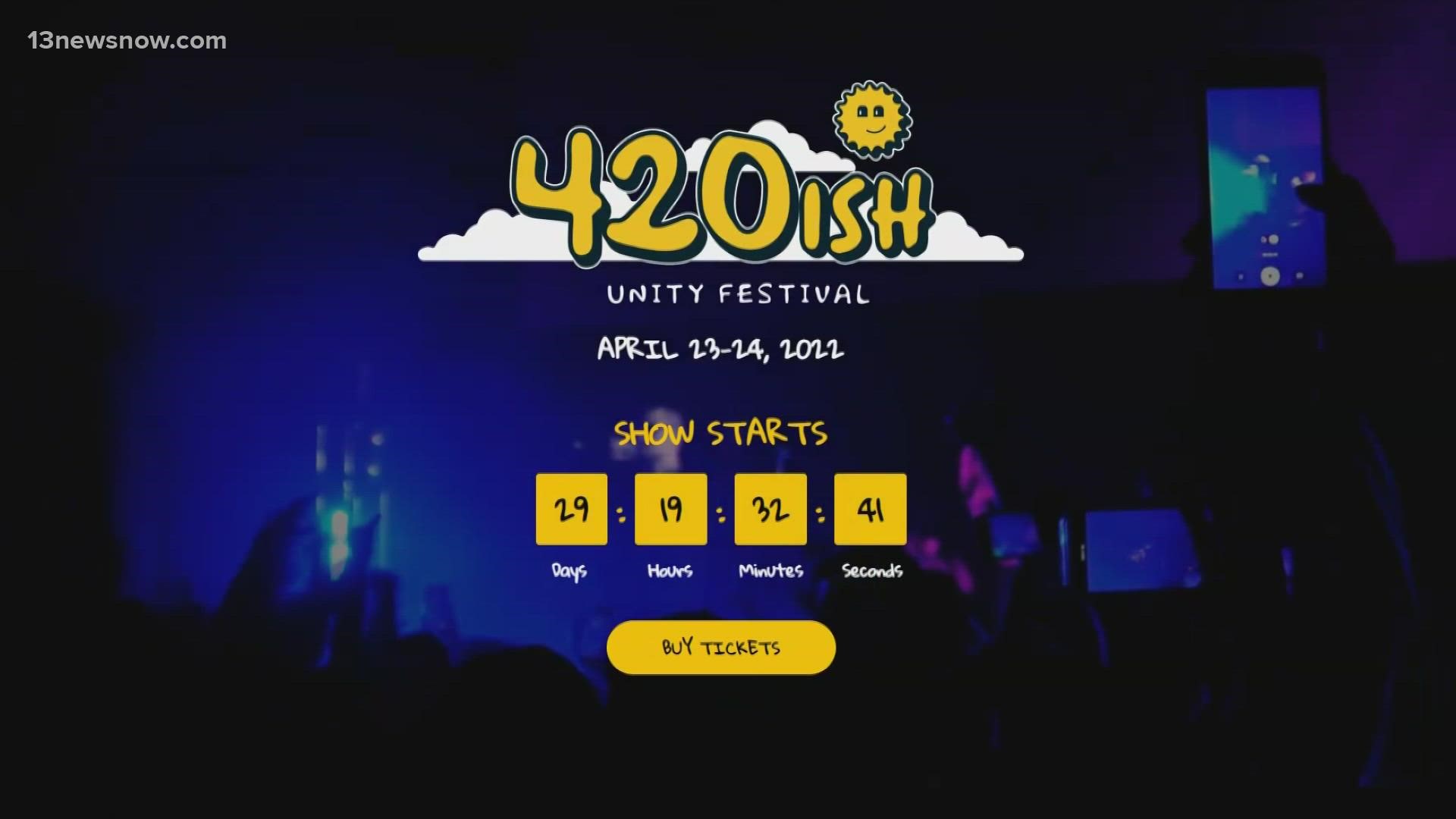 The 420ish Unity Festival is expected to draw a big crowd at the Portsmouth Sportsplex for a slew of hip-hop and reggae artists.