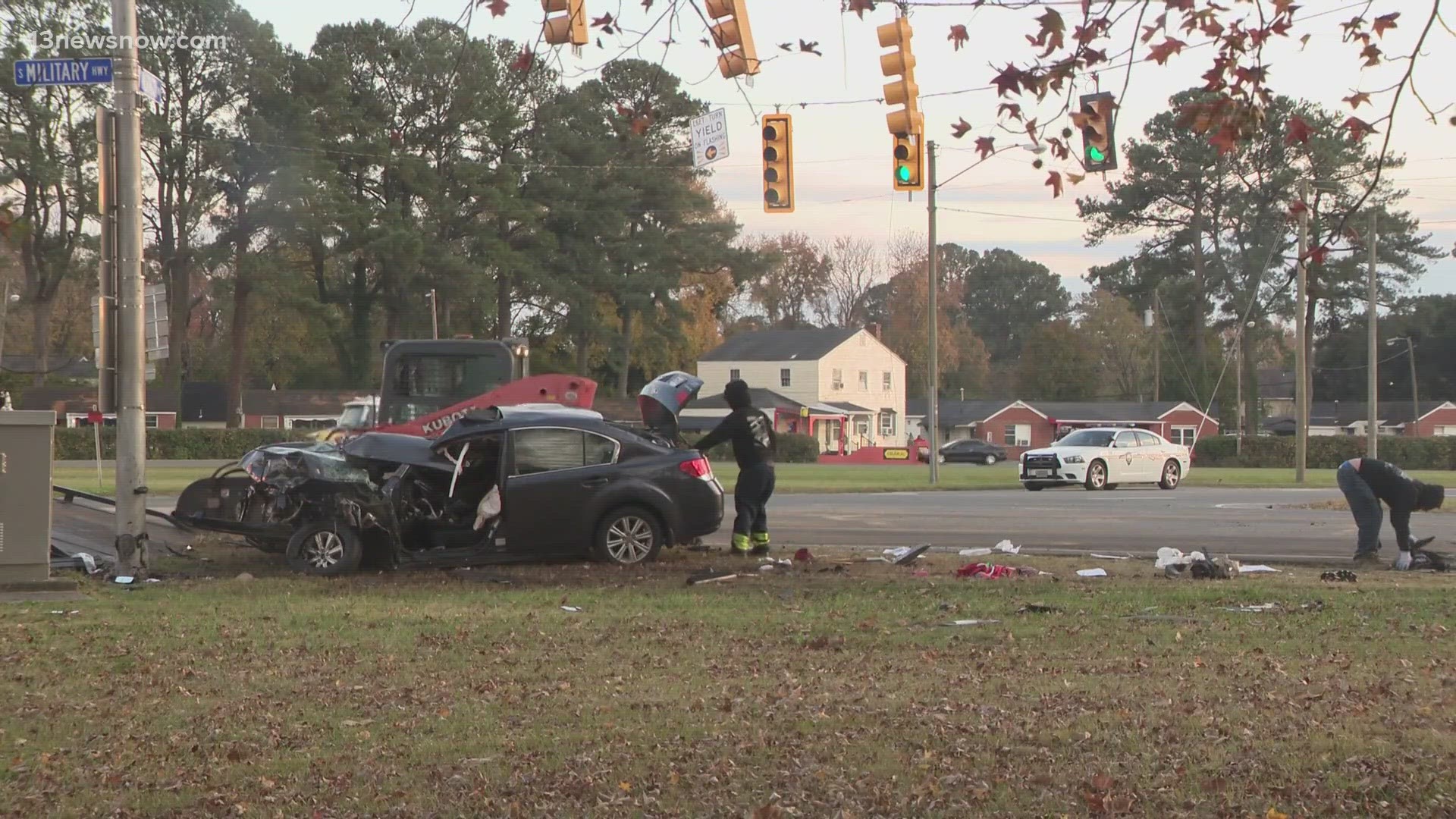A man died after police say he didn't stop for officers trying to pull him over in the Deep Creek area. The crash also injured an innocent bystander.