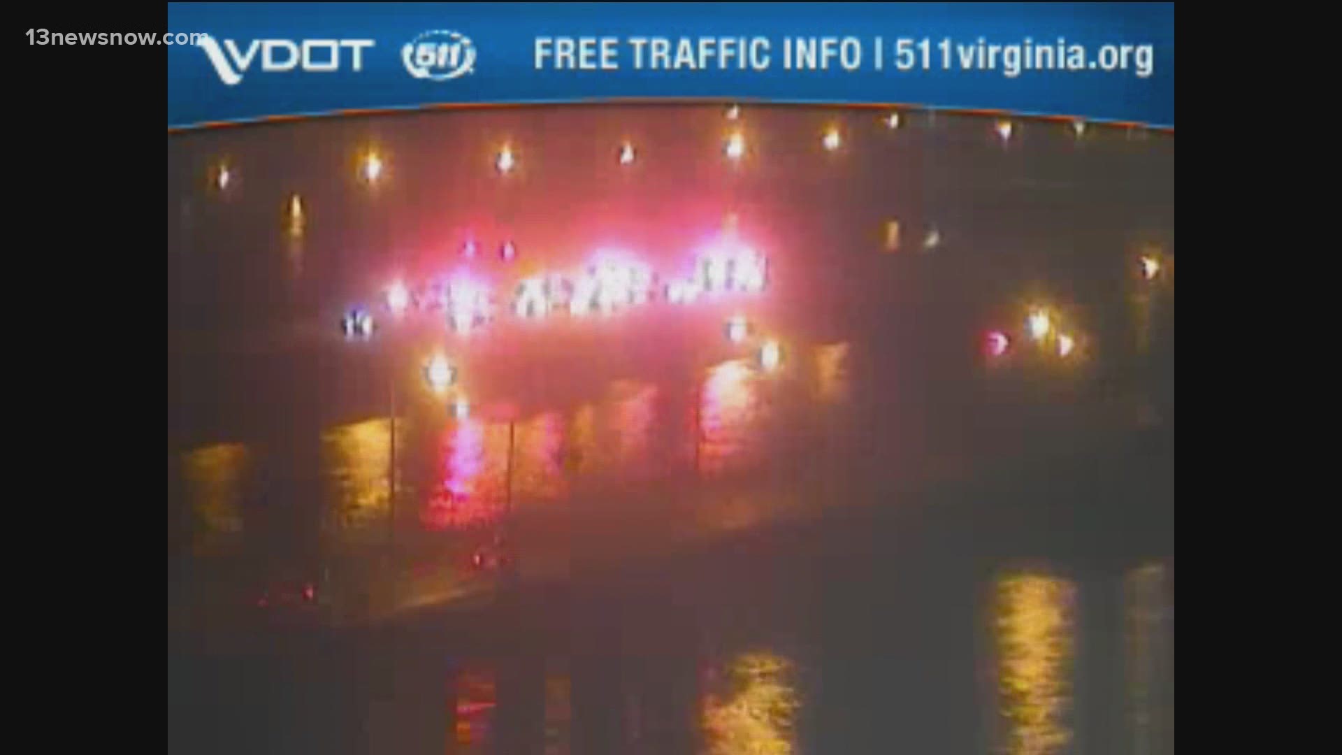 State troopers said the driver of a Mercedes Benz left the crash scene on Interstate 64 at the HRBT. There were injuries as a result of the crash.