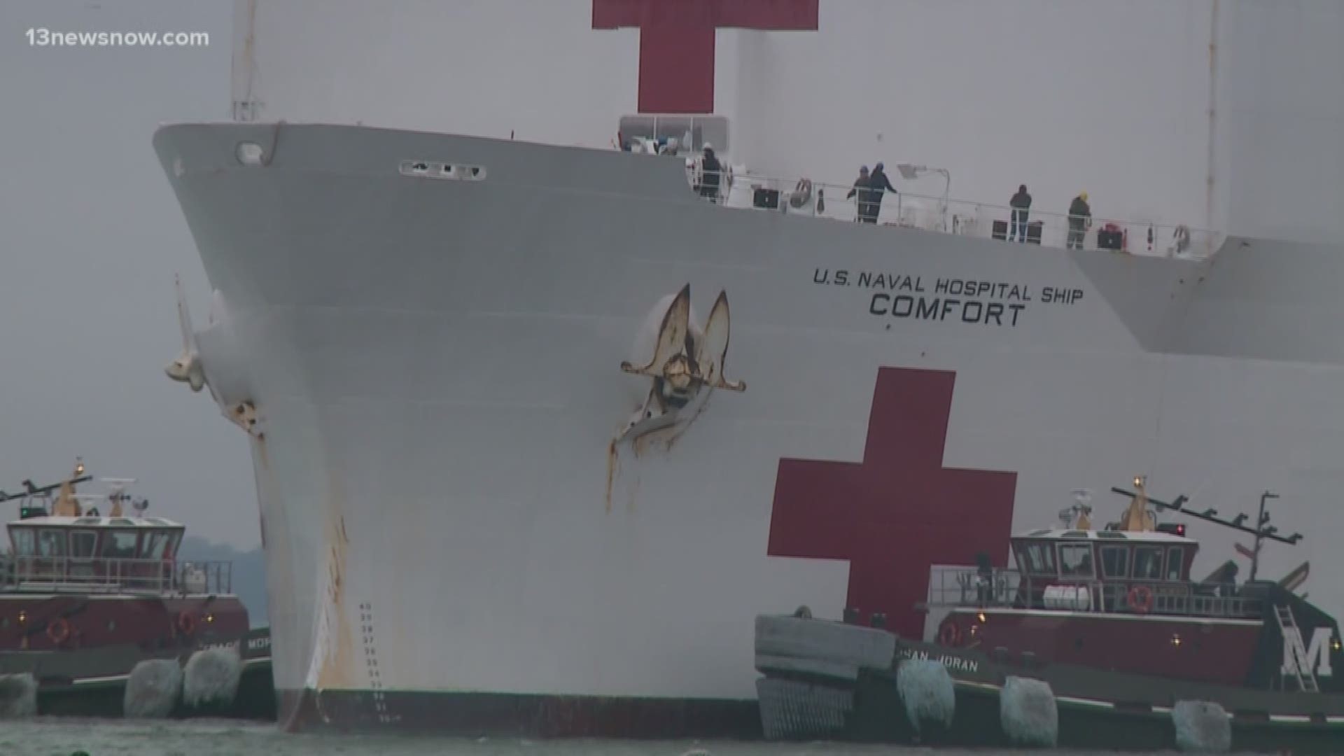 Could the military deploy hospital ships such as USNS Comfort?