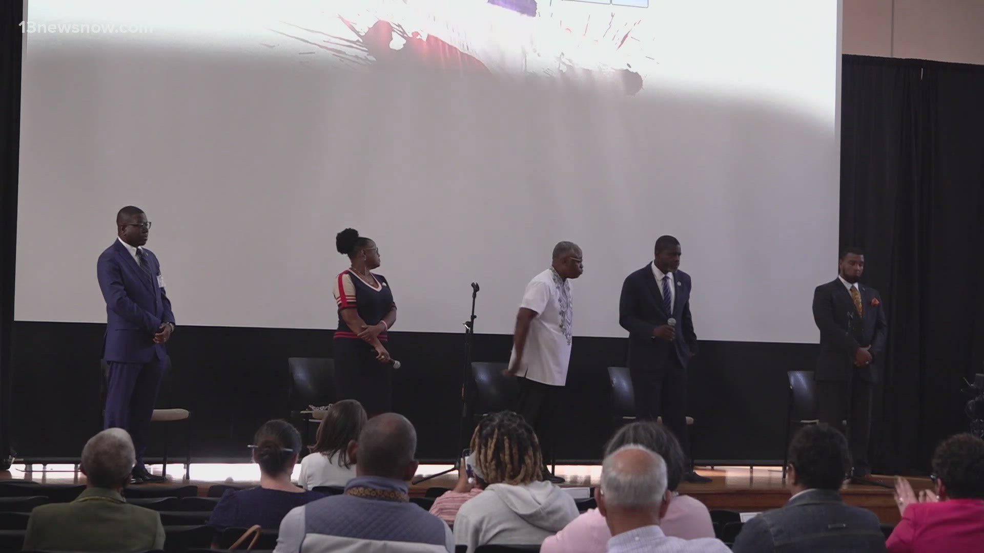 Local candidates participate in town hall at Norfolk State University.