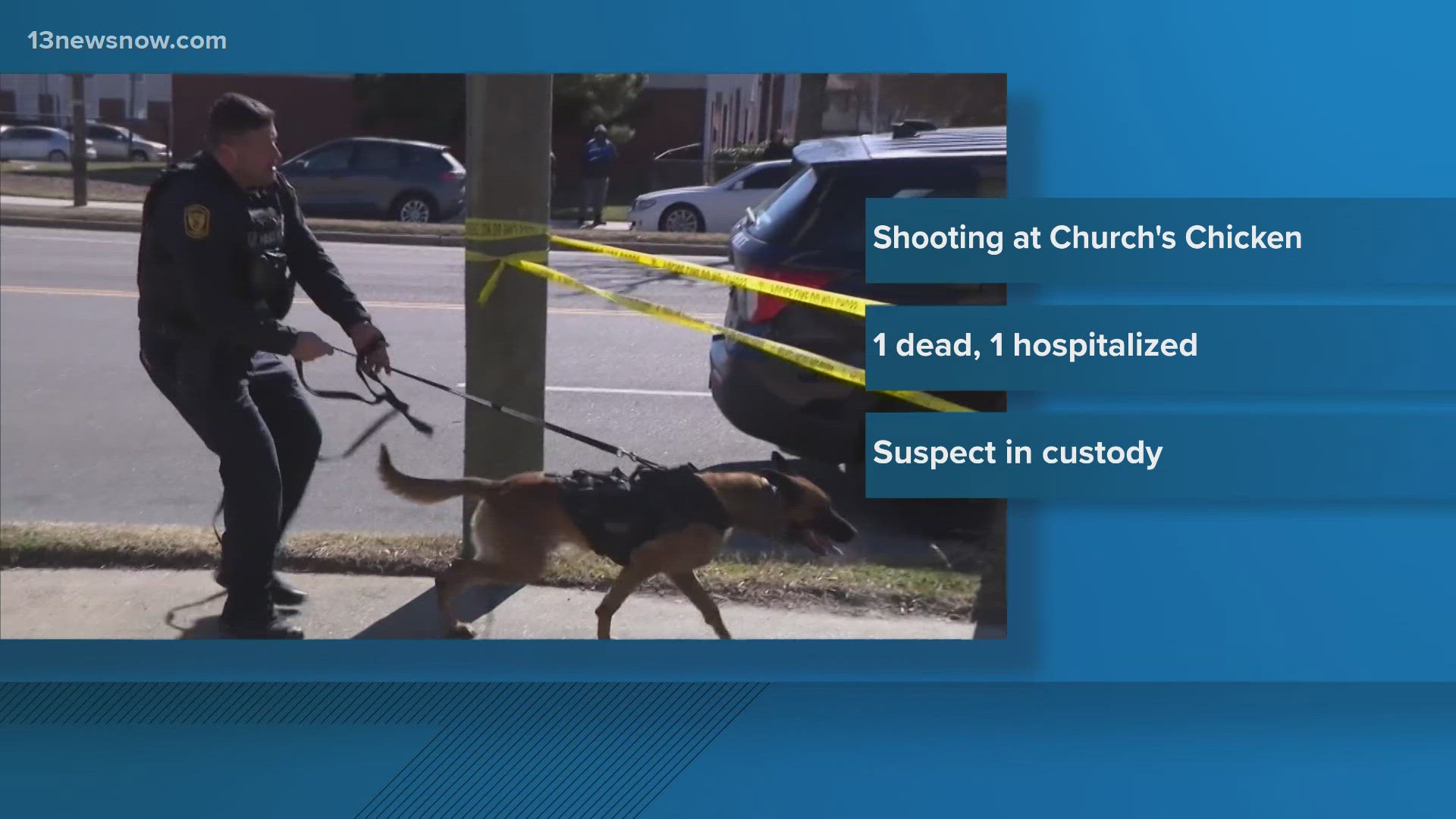 Suspect in custody after double shooting at Norfolk Church’s Chicken ...