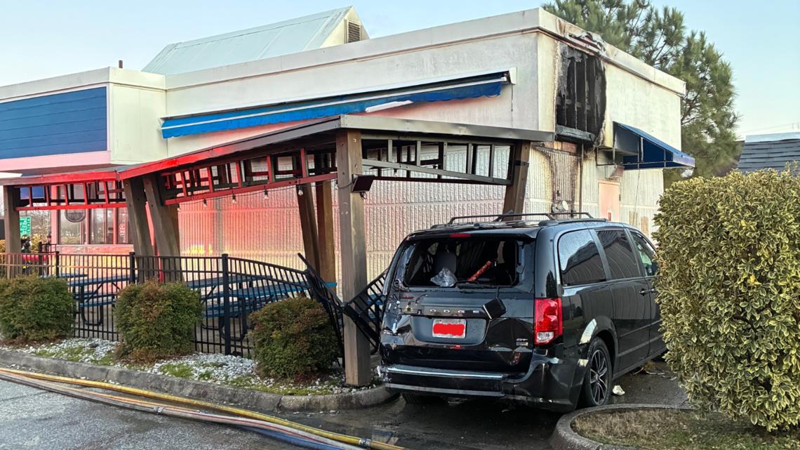 Car crashes into Newport News restaurant, causes fire | 13newsnow.com
