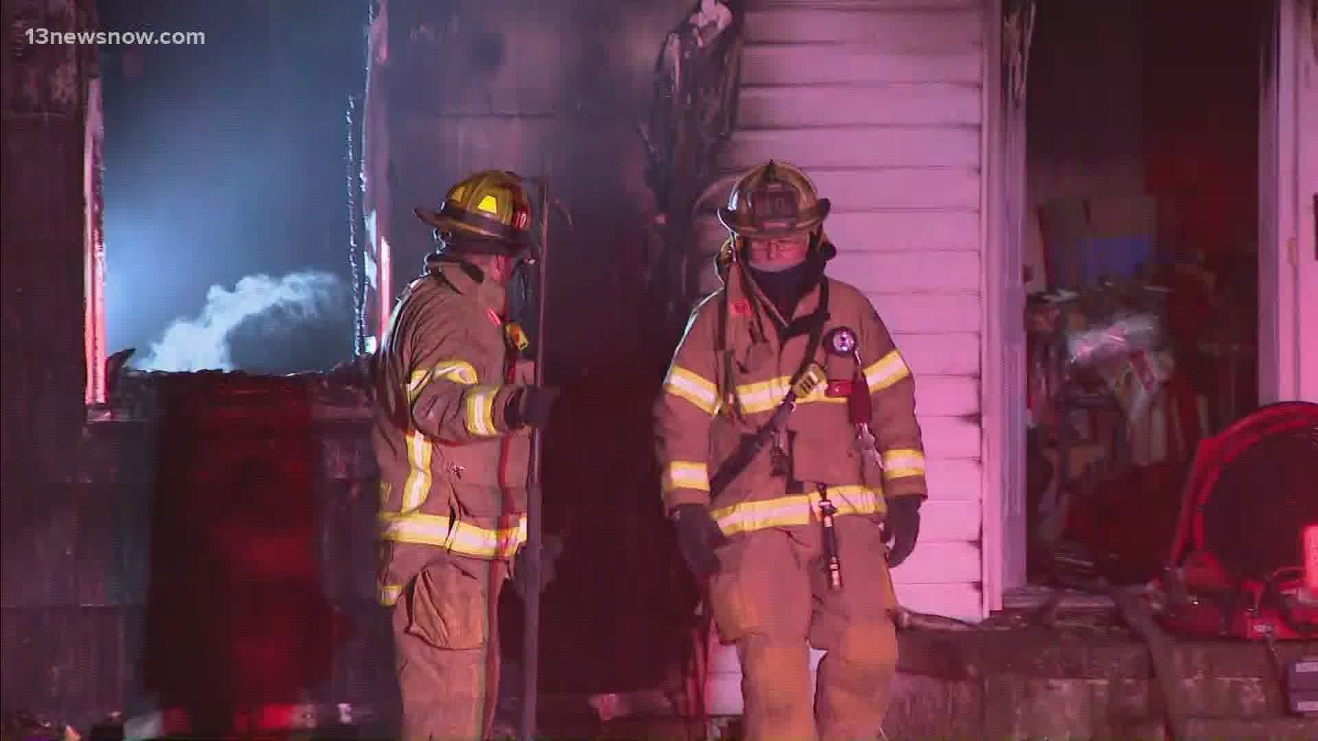 The call came in around 4 a.m. of a report of a house fire in the 1000 block of Neptune Avenue. One woman was taken to the hospital with possible smoke inhalation.