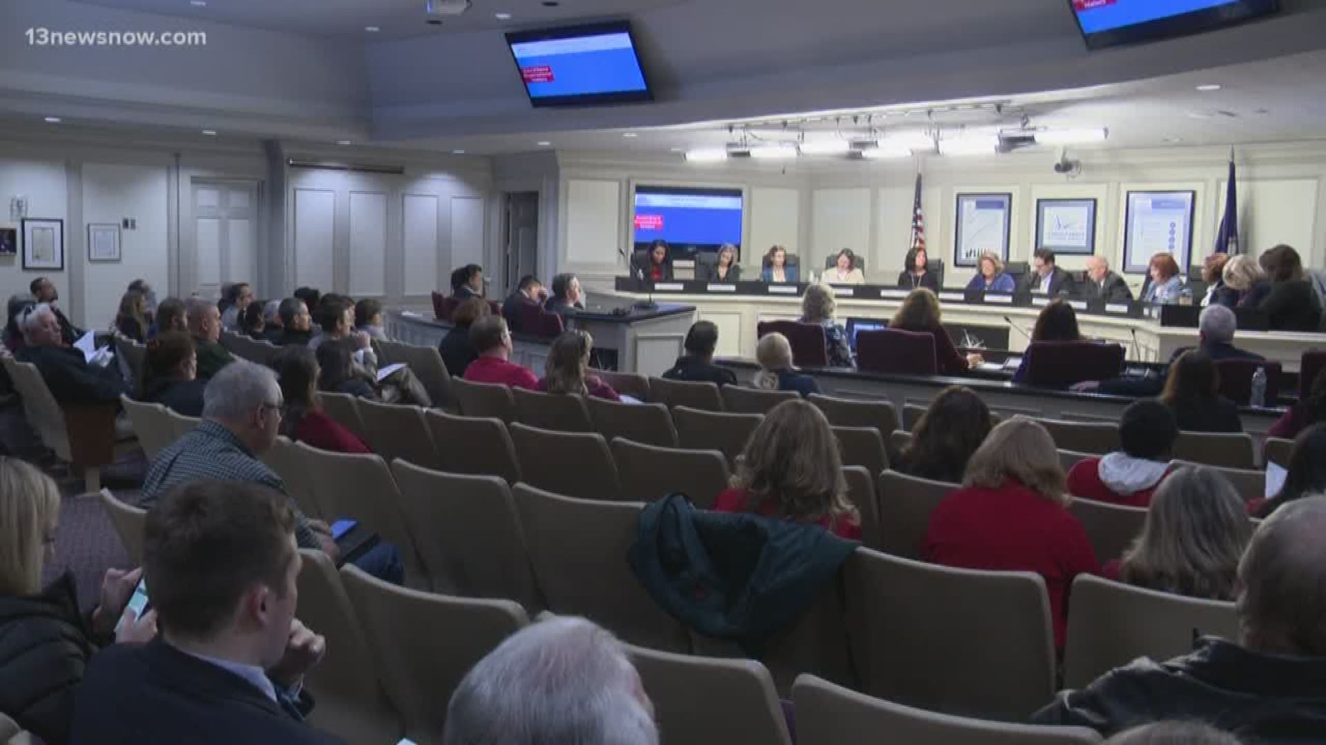 13News Now Ali Weatherton has more on the first school board meeting held since VBCPS Superintendent Aaron Spence's wife made a political post on social media.