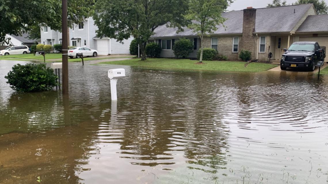 Virginia Beach neighborhoods flood from heavy rainfall