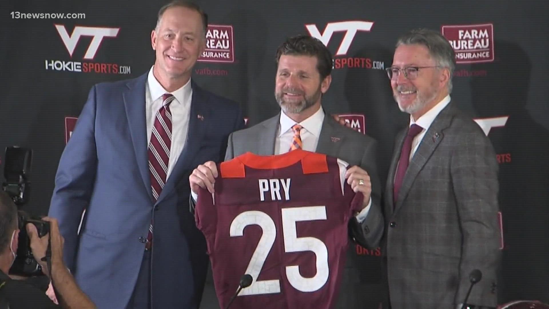 Virginia Tech introduced their new head football coach at a Thursday morning press conference