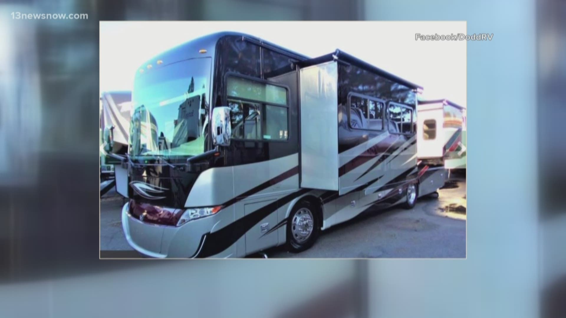 An RV was stolen from the Hampton Convention Center parking lot!