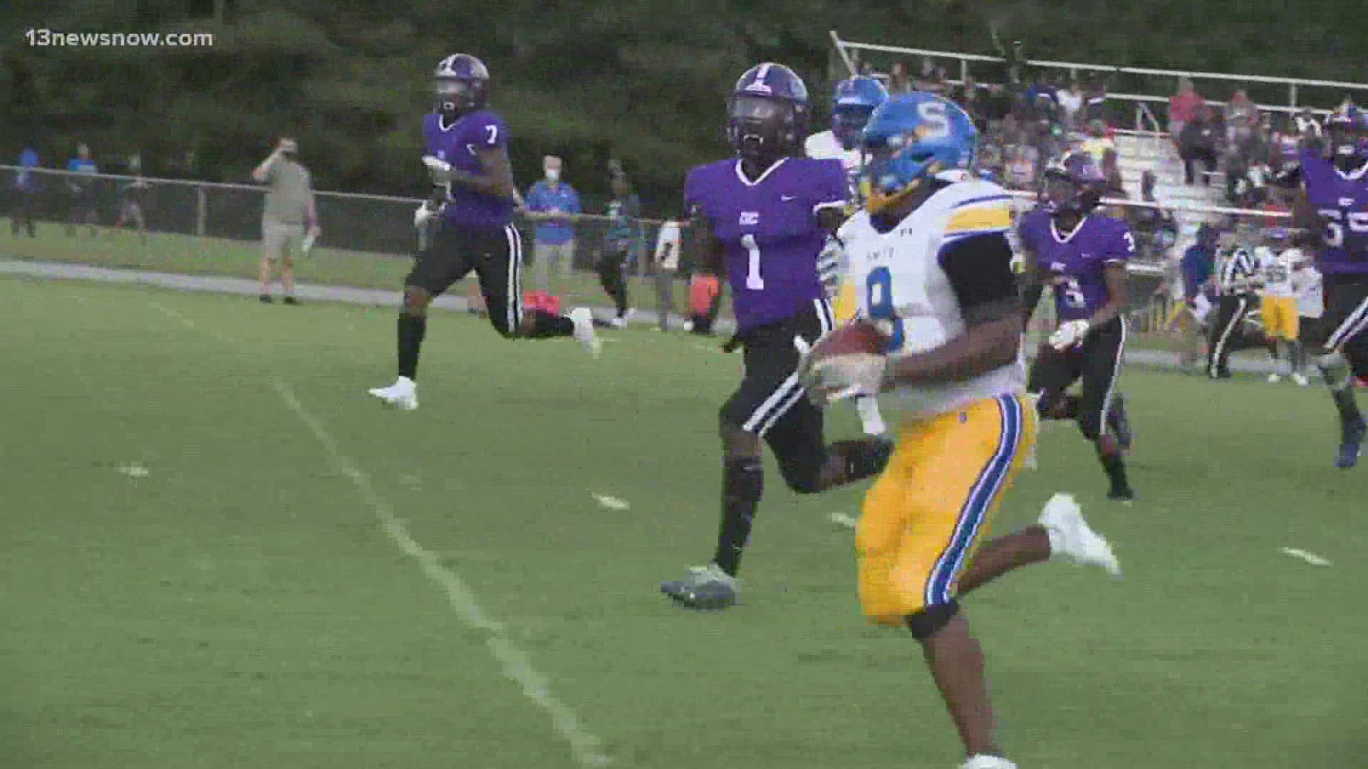 Oscar Smith dominated as they rolled past Deep Creek on opening night of high school football 49-3.