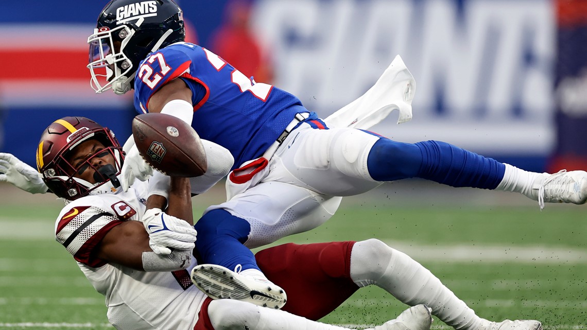 Commanders tie Giants at 20 after New York's game winning kick falls short