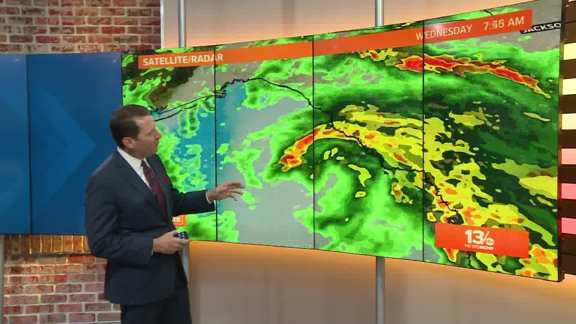 Craig Moeller looks at Elsa's location shortly before its expected landfall on the west coast of Florida, the storm's path, and its possible impact on Hampton Roads.